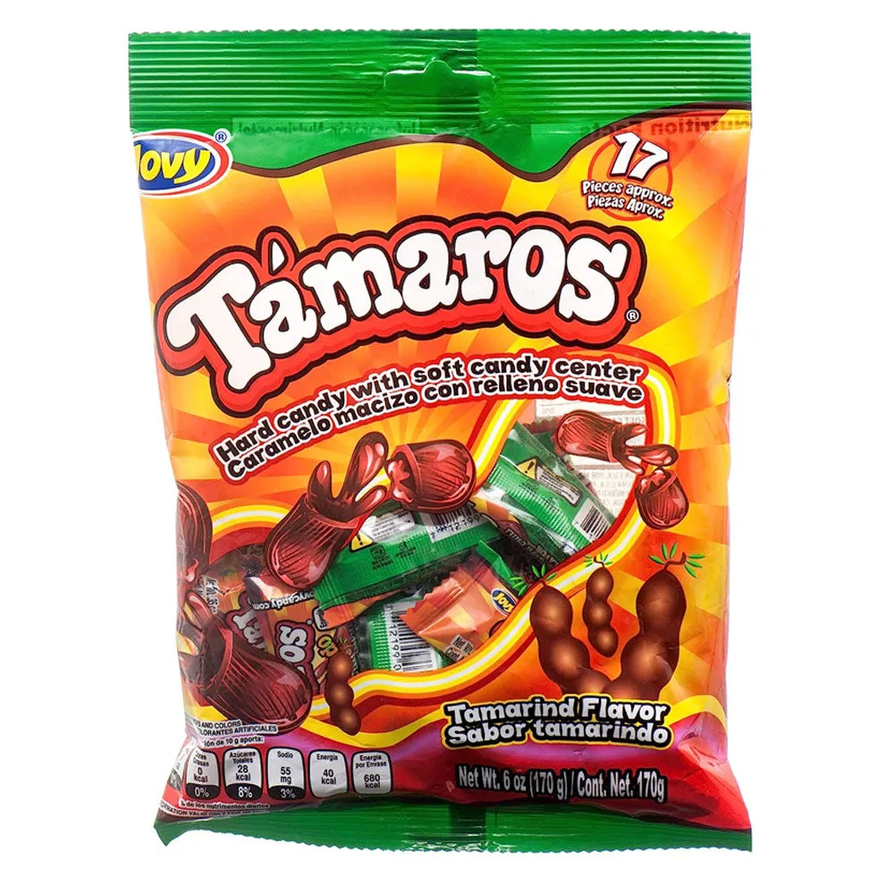 102 Pc Tamaros Tamarindo Mexican Hard Candy Caramelo Soft Center Chewy Chili 6Pk