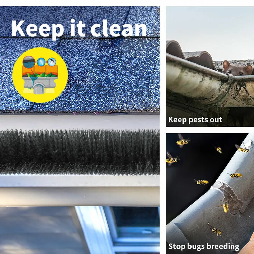 24PCS 92x10cm Heavy Duty Gutter Brush Guard | Leaf Twigs Filter | Home Garden