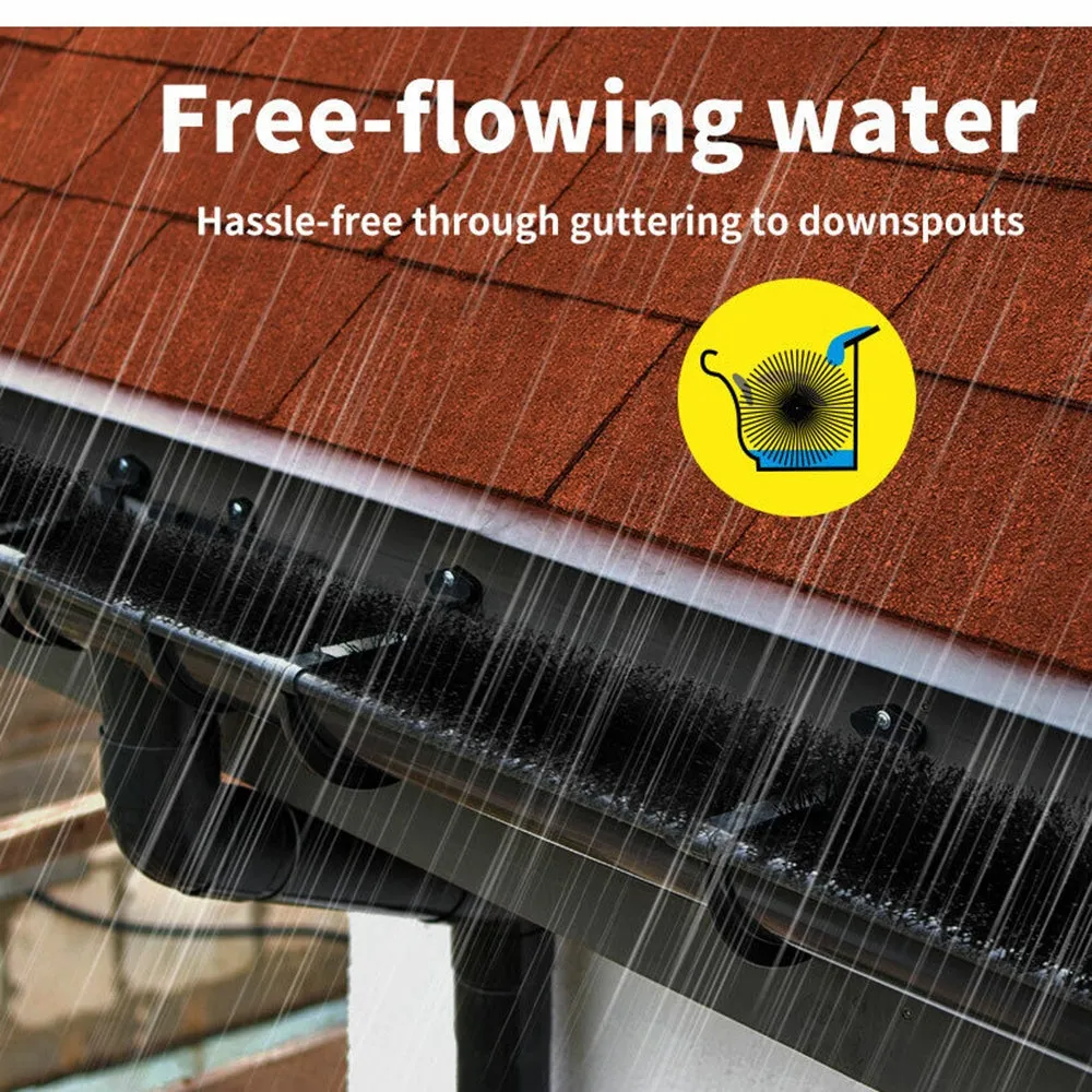 24PCS 92x10cm Heavy Duty Gutter Brush Guard | Leaf Twigs Filter | Home Garden