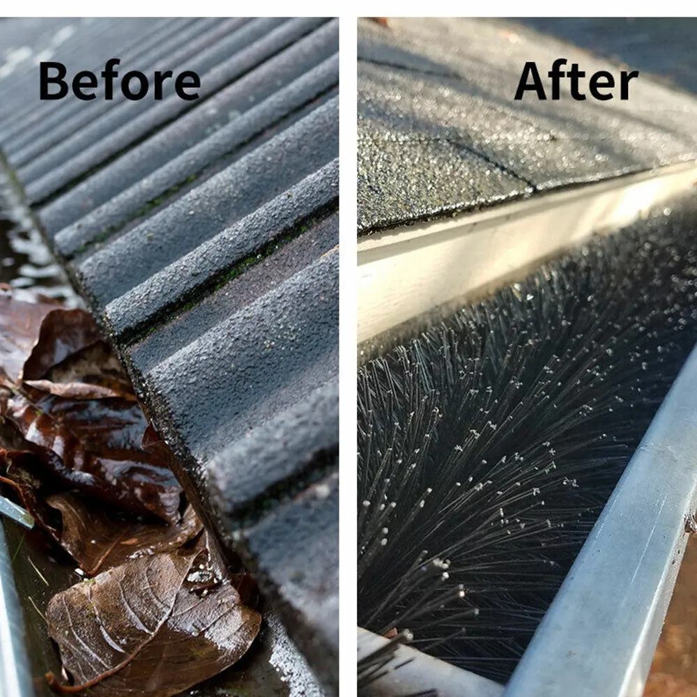 24PCS 92x10cm Heavy Duty Gutter Brush Guard | Leaf Twigs Filter | Home Garden