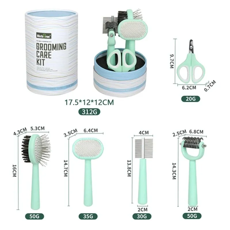 5 In 1 Pet Grooming Set For Cats Comb Clipper Needle