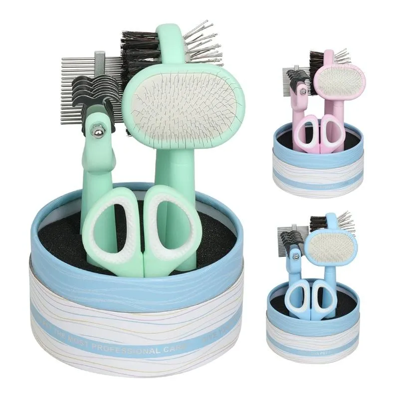 5 In 1 Pet Grooming Set For Cats Comb Clipper Needle