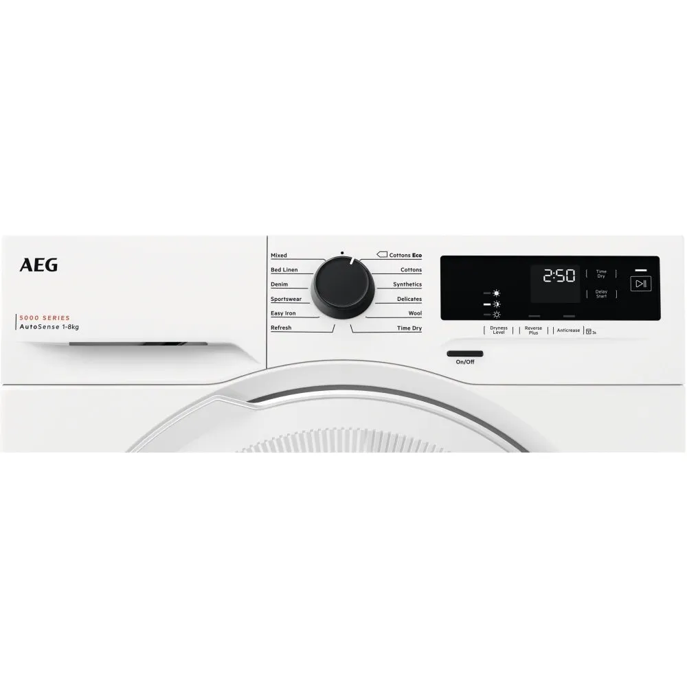 AEG TXH508A4R 8kg Heat Pump Tumble Dryer,White,A   Rated