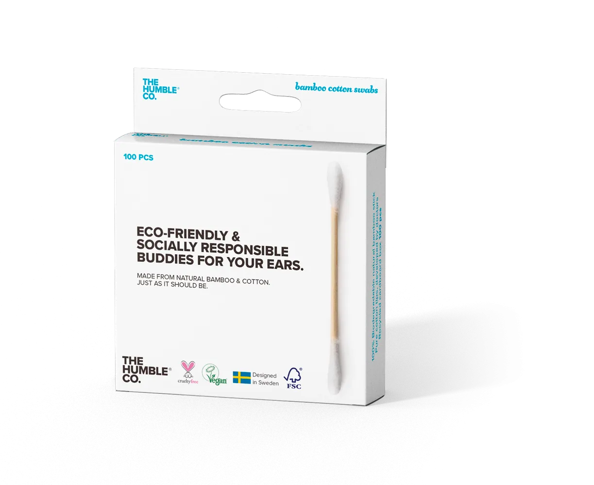 Bamboo Cotton Swab, White