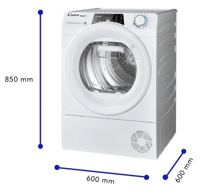 Candy ROE H9A3TSEX-S 9kg Rapido Heat Pump Dryer