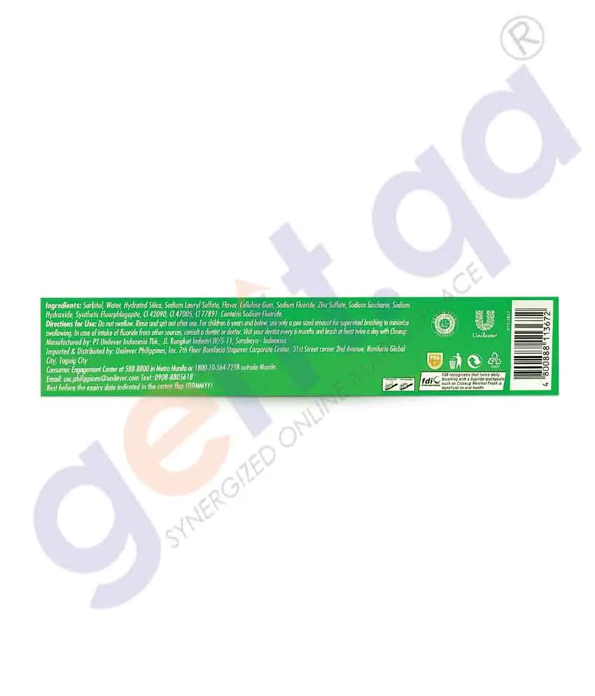 CLOSEUP EVER MENTHOL FRESH TOOTHPASTE - 145ML