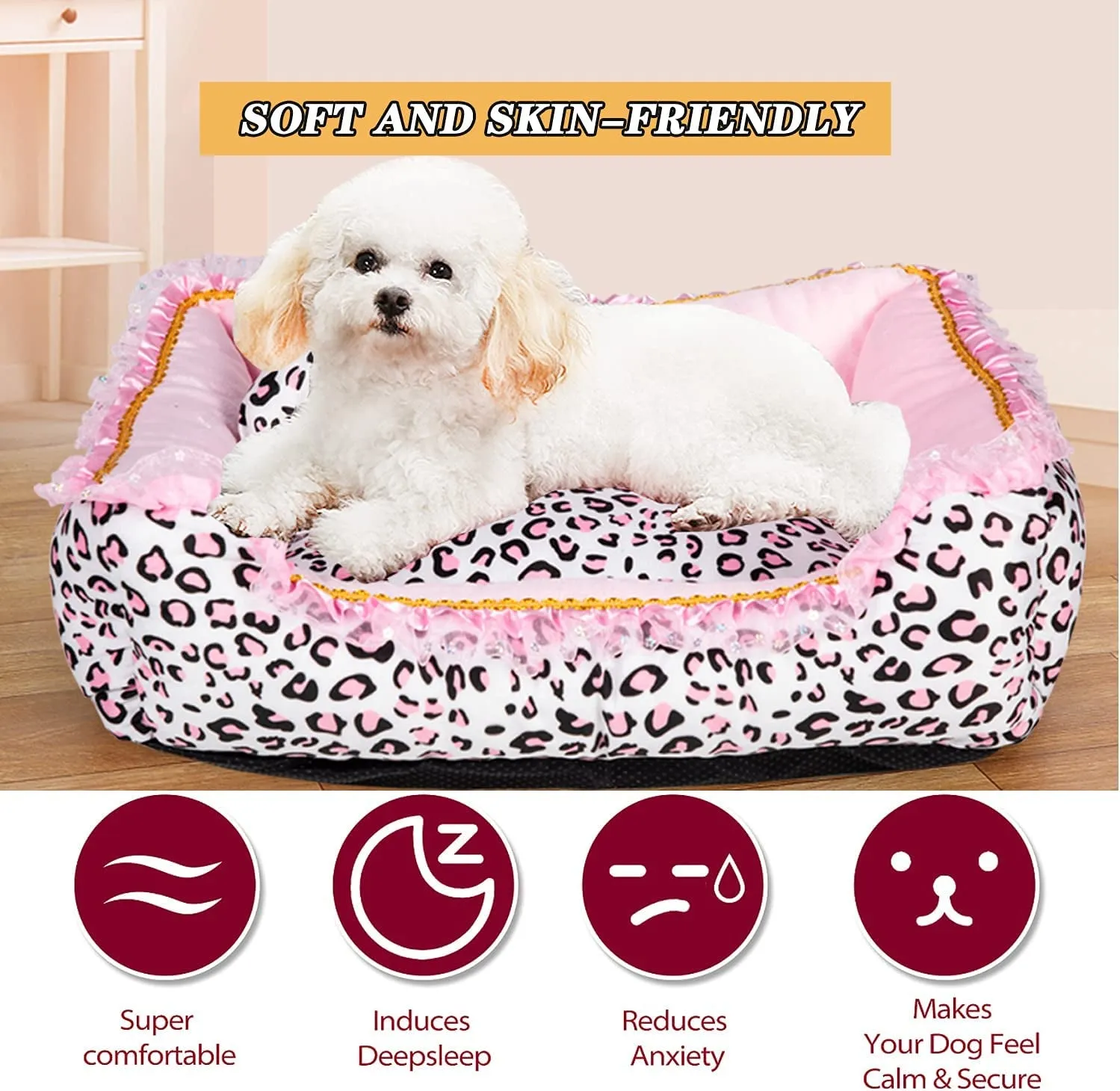 Cute Pink Puppy Sleeping Bed