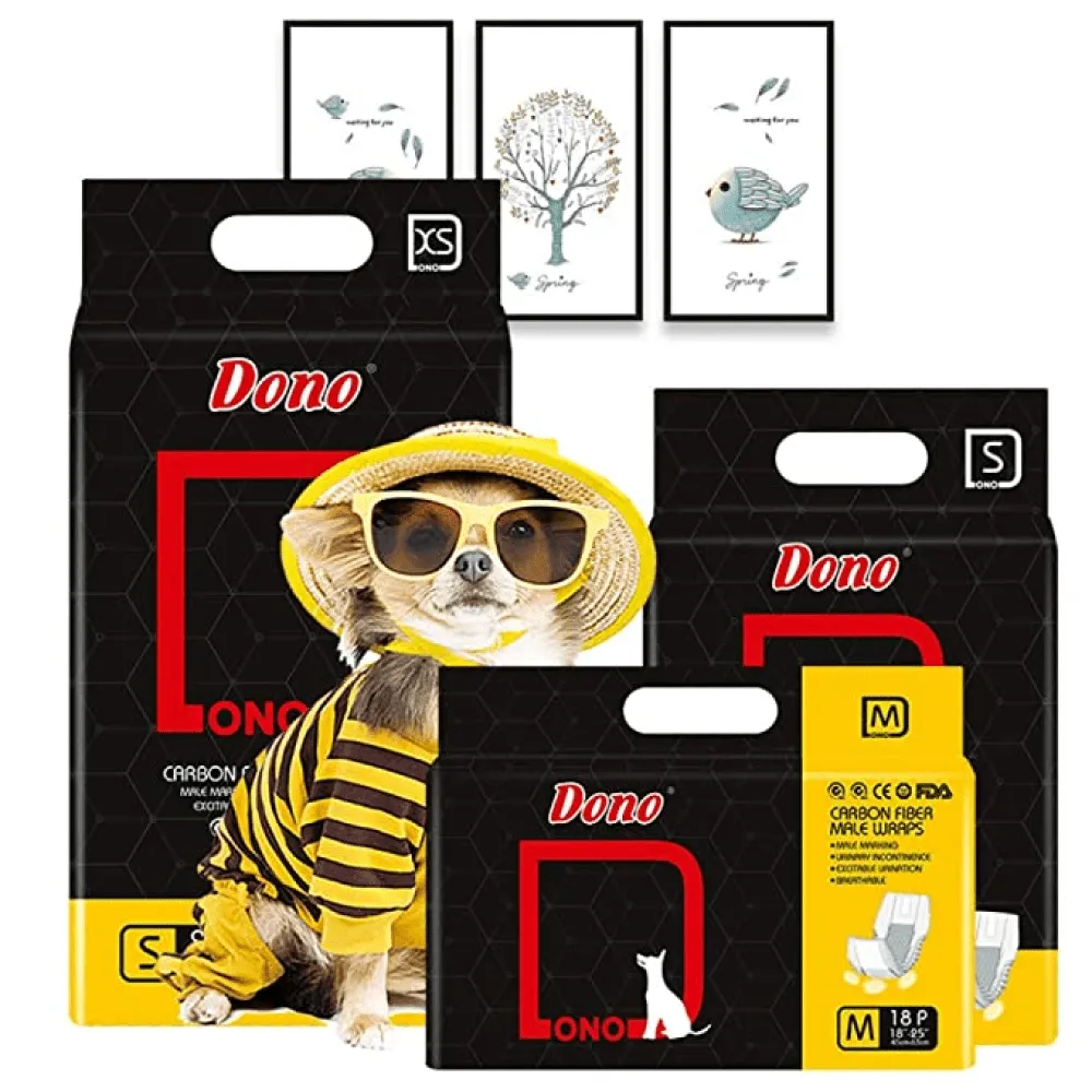 Dono Urine Deodorization with Carbon Technology Diaper for Male Dogs (15x33cm)