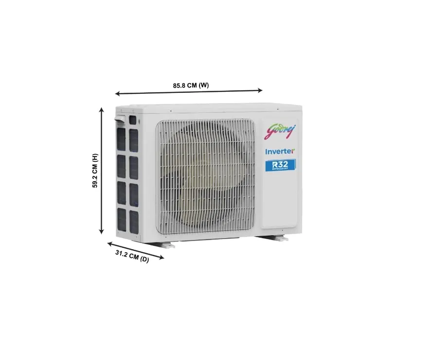 Godrej SIC 24ITC3-WZS 2 Ton 3 Star Inverter Split AC with 5-in-1 Convertible Cooling, Copper Condenser, Anti-Viral Filter & R32 Refrigerant