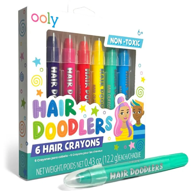 Hair Doodlers Hair Crayons - Set of 6 Colors