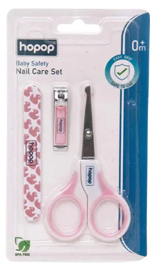 Hopop Baby Safety Nail Care Set - Pink 0m 