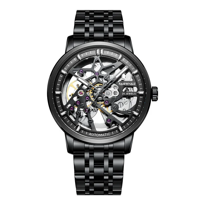 Mark Huawei watch brand men's wholesale automatic mechanical watch hollow foreign trade waterproof live tide table