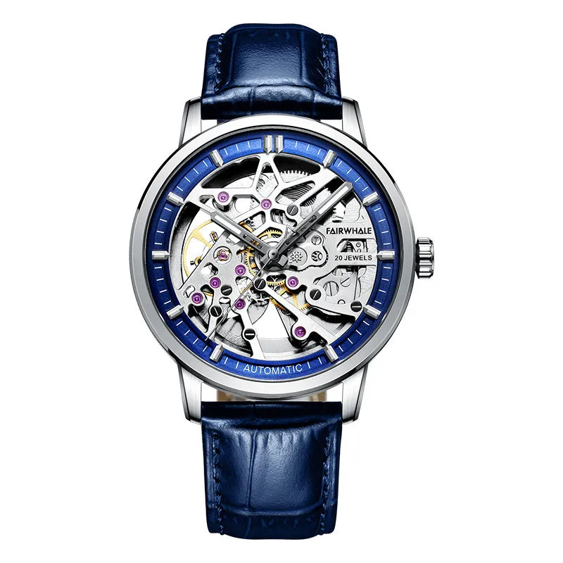 Mark Huawei watch brand men's wholesale automatic mechanical watch hollow foreign trade waterproof live tide table