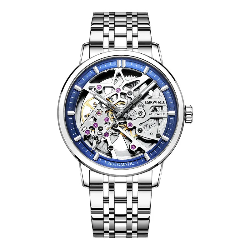 Mark Huawei watch brand men's wholesale automatic mechanical watch hollow foreign trade waterproof live tide table