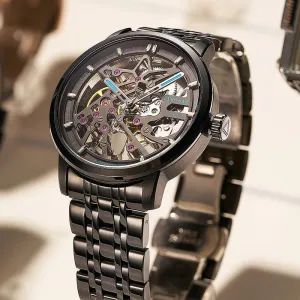 Mark Huawei watch brand men's wholesale automatic mechanical watch hollow foreign trade waterproof live tide table