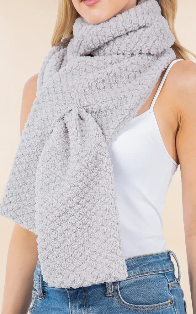 OA4274 Soft Fur Fabric Key Hole Through Scarf