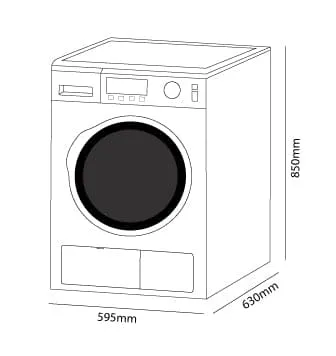 Parmco 8KG White Freestanding Dryer Heat Pump DR8WHP