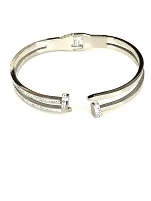 Pave Nail Bangle Bracelet