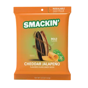 SMACKIN' Cheddar Jalapeo Sunflower Seeds Case of 12 (4 oz)