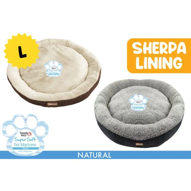 Super Soft Round Large Pet Mat - 80cm x 12cm